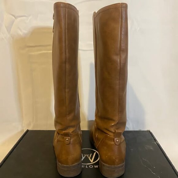 Knee High Harlow 'Sadie' Tan Brown Boots - Picture 4 of 6